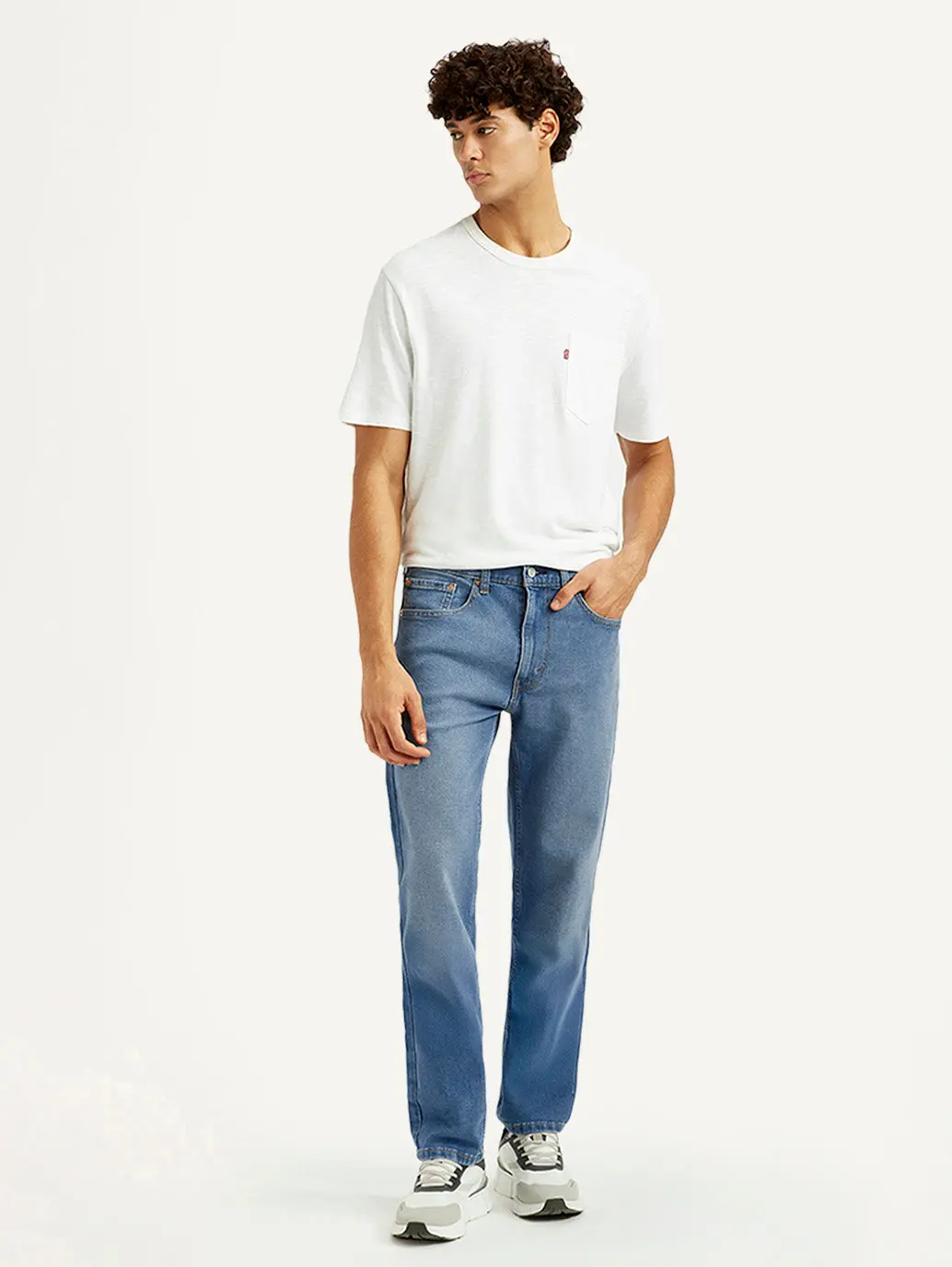 Men's 505 Med Indigo Straight Fit Mid Rise Jeans 7