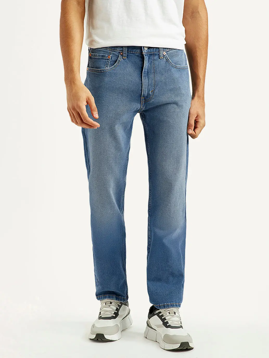 Men's 505 Med Indigo Straight Fit Mid Rise Jeans 2