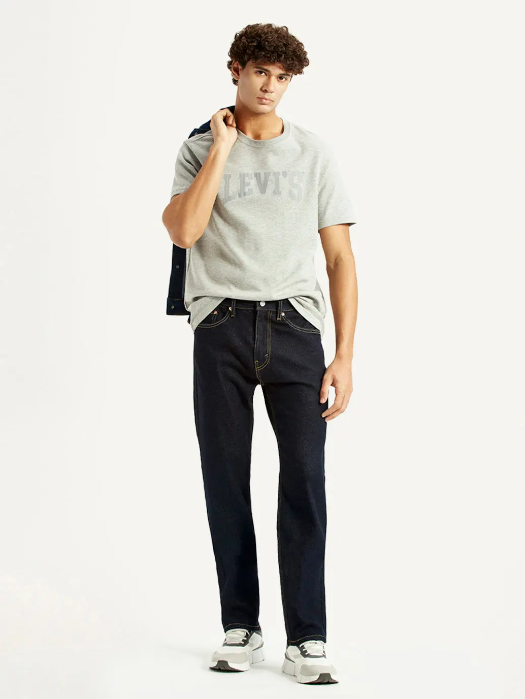 Men's 505 Indigo Straight Fit Mid Rise Jeans 1