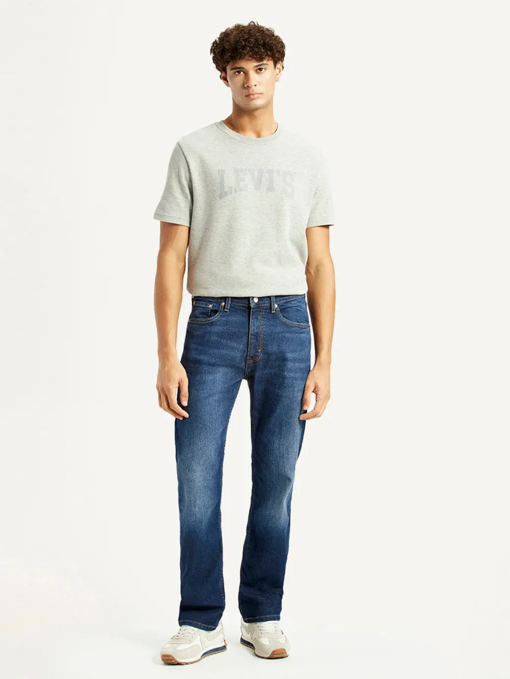 Men's 505 Indigo Straight Fit Mid Rise Jeans 2