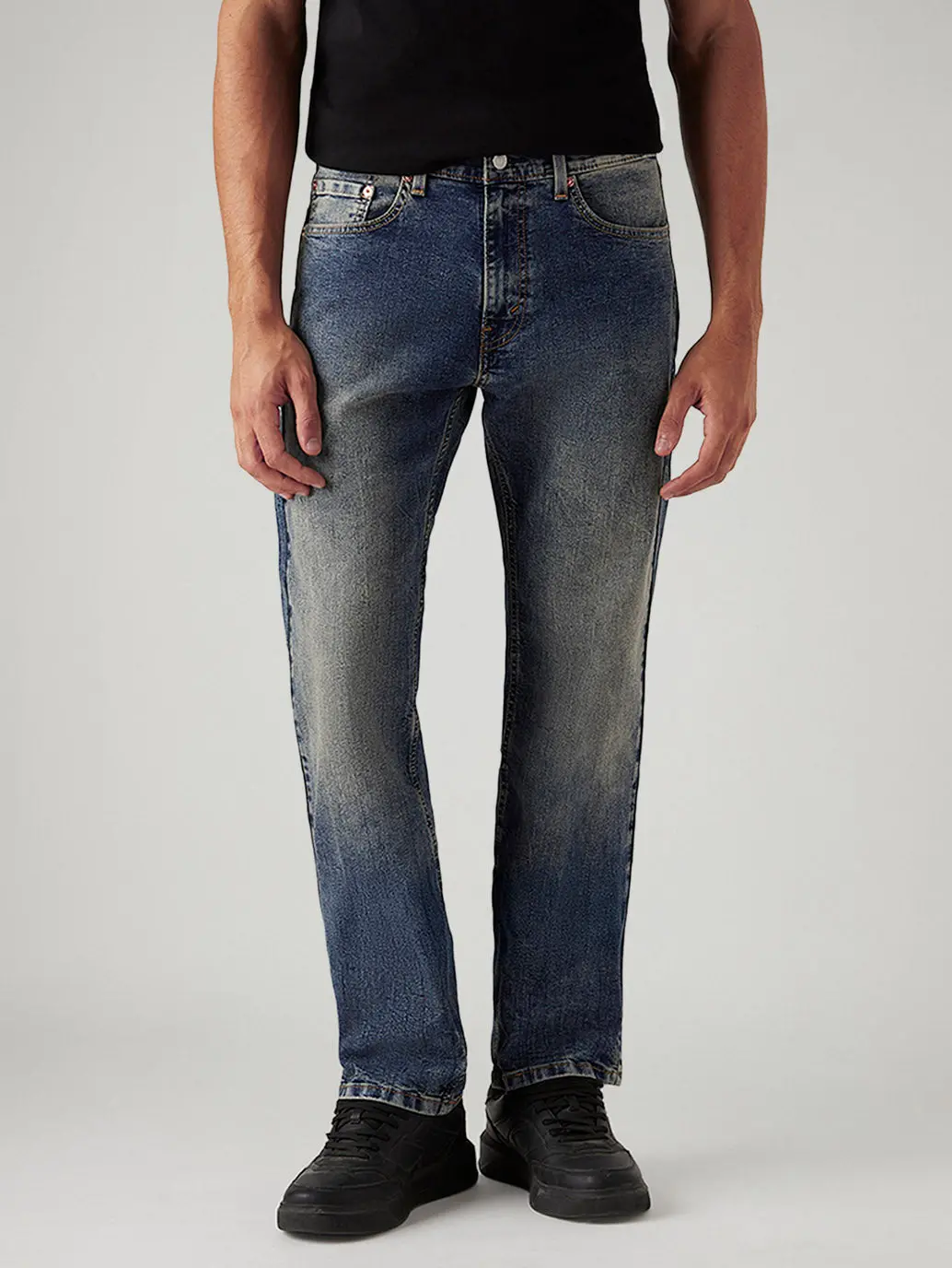 Men's Tinted 505 Med Indigo Straight Fit Mid Rise Jeans 3