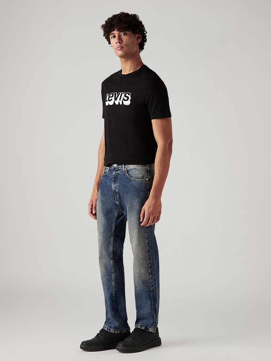 Men's Tinted 505 Med Indigo Straight Fit Mid Rise Jeans 7