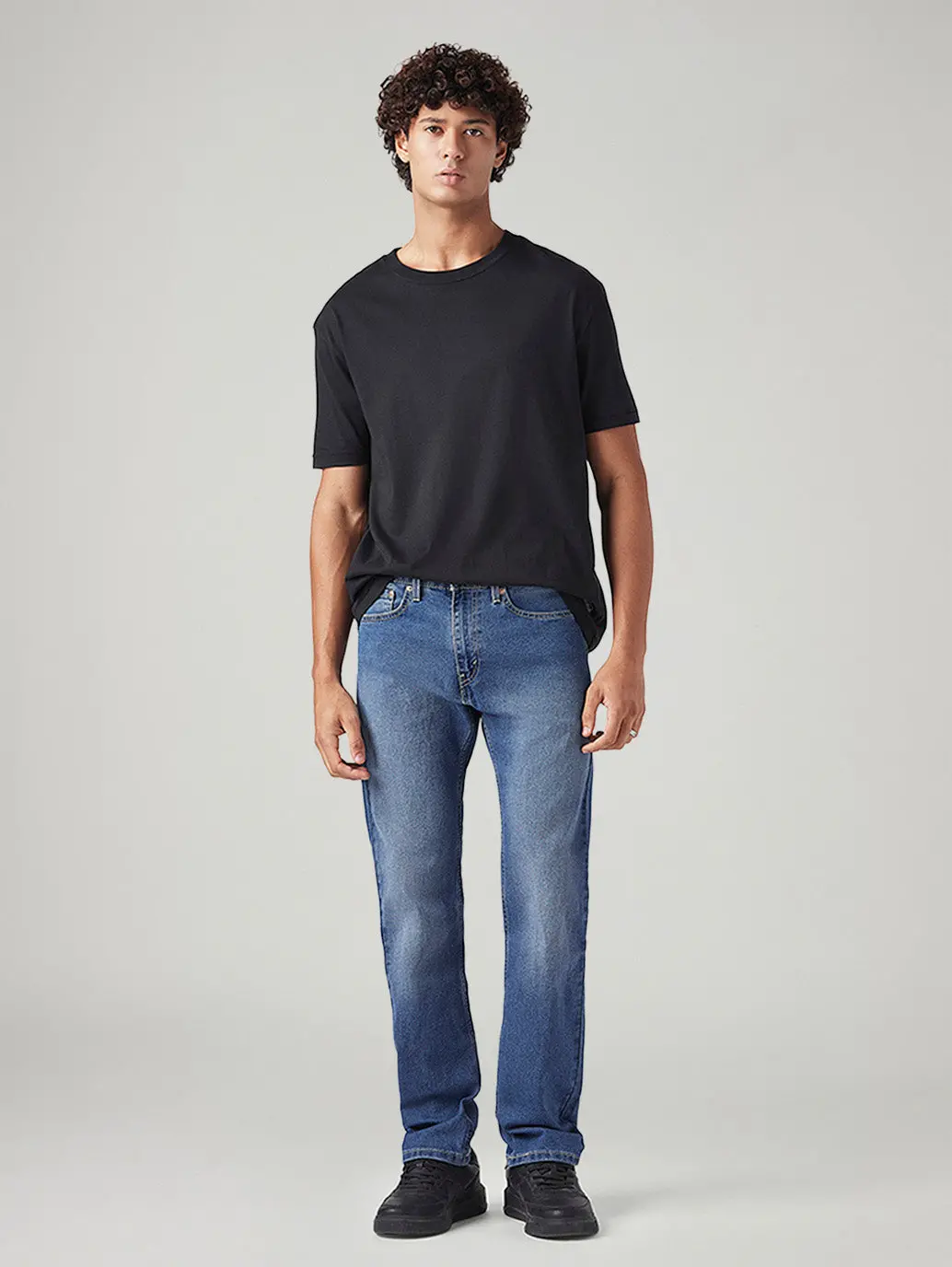 Men's 505 Med Indigo Straight Fit Mid Rise Jeans 1