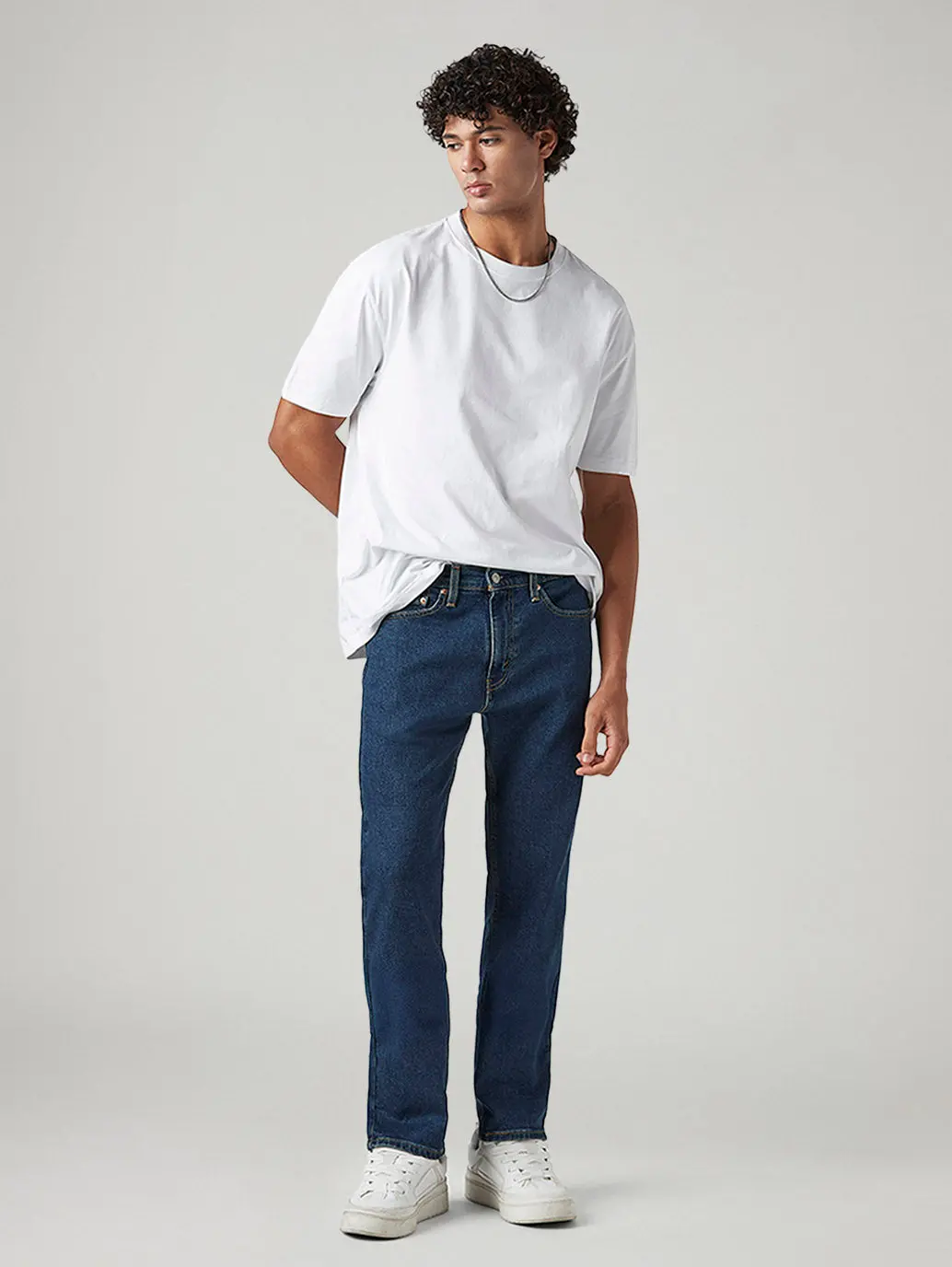 Men's 505 Blue Straight Fit Mid Rise Tinted Jeans 1