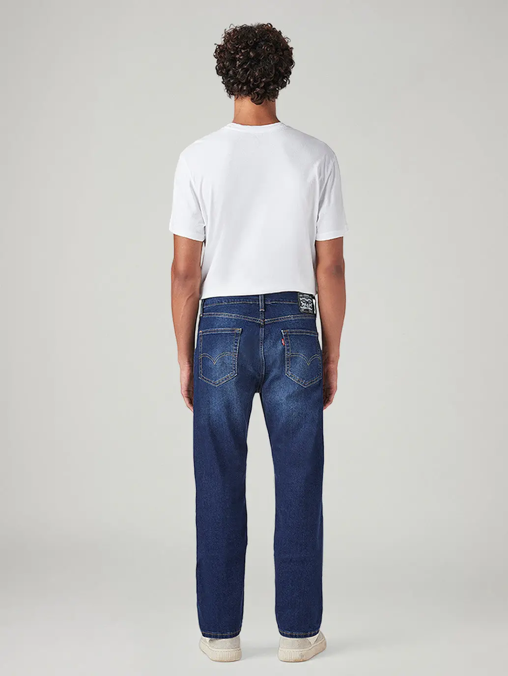 Men's 505 Blue Straight Fit Mid Rise Jeans 5