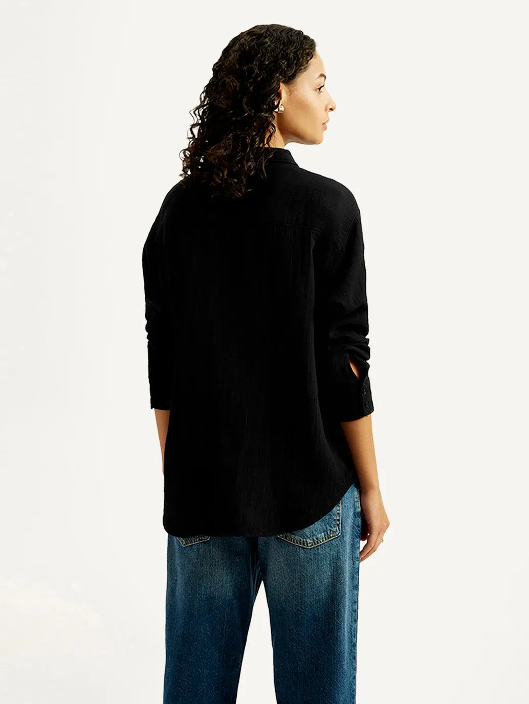 Women's Solid Relaxed Fit Shirt 2