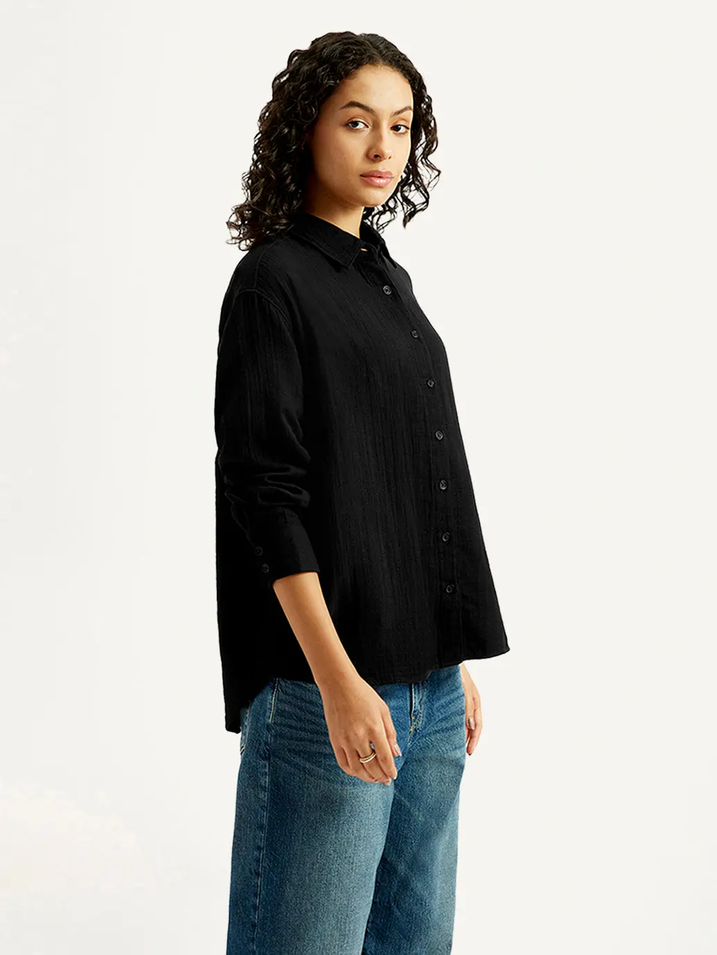 Women's Solid Relaxed Fit Shirt 4