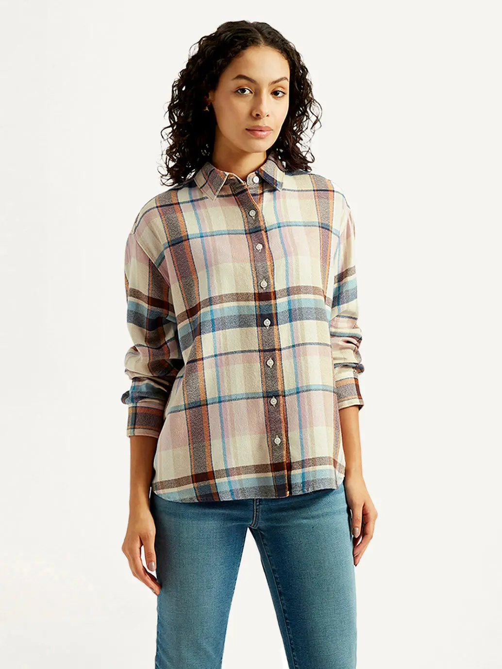 Women's Checkered Relaxed Fit Shirt 5