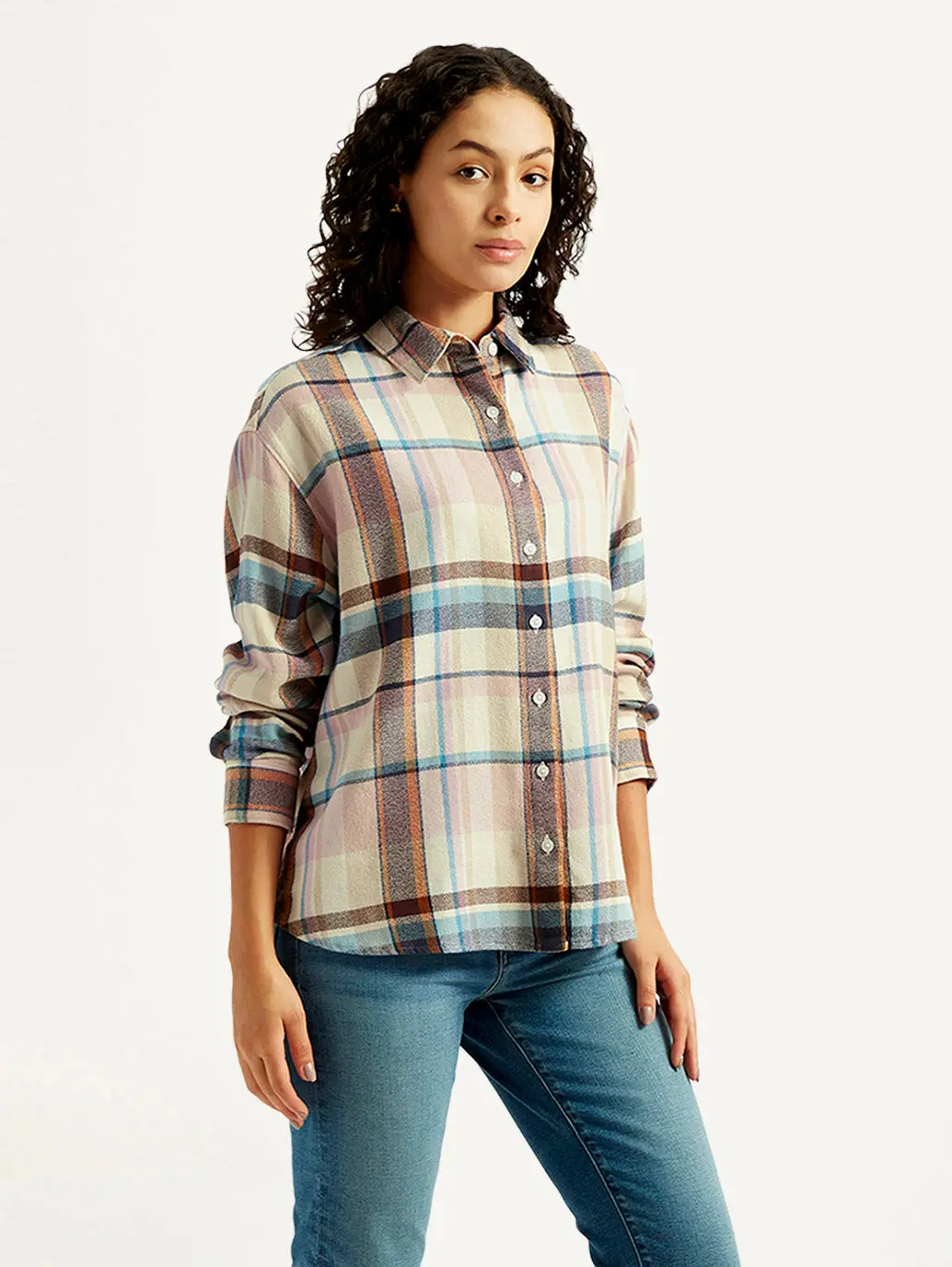 Women's Checkered Relaxed Fit Shirt 4