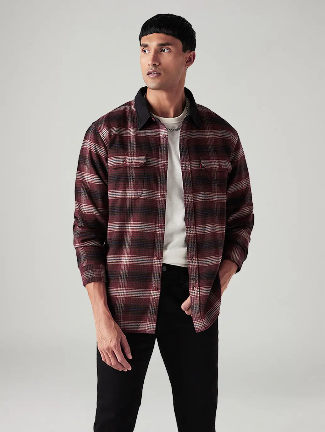 Men's Checkered Relaxed Fit Flannel Shirt 1