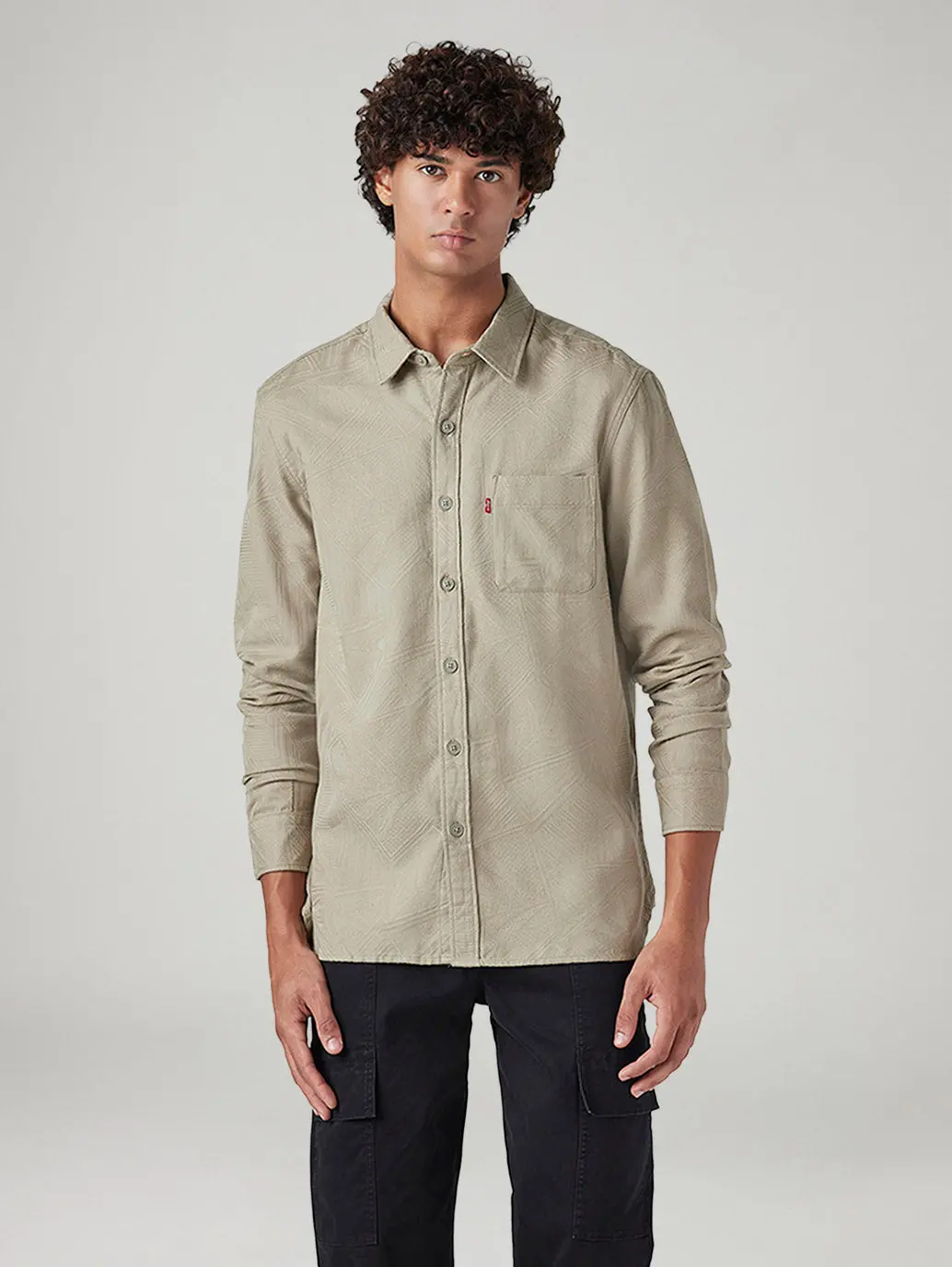 Men's Self Design Relaxed Fit Shirt 2