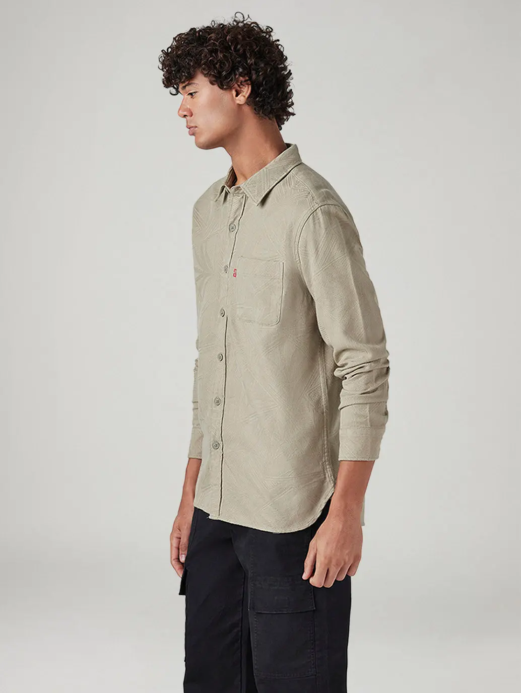 Men's Self Design Relaxed Fit Shirt 5