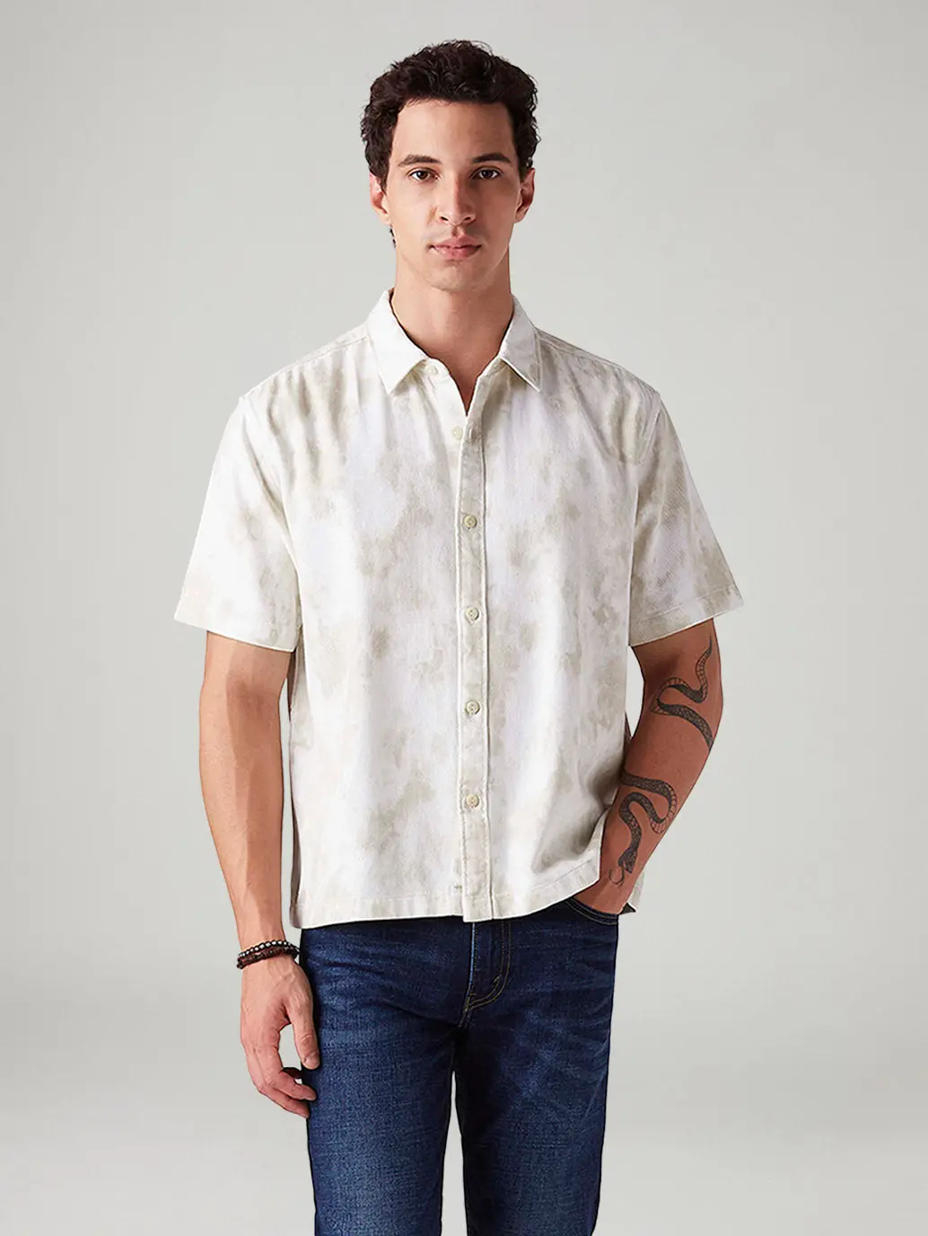 Men's Abstract Relaxed Fit Shirt 1