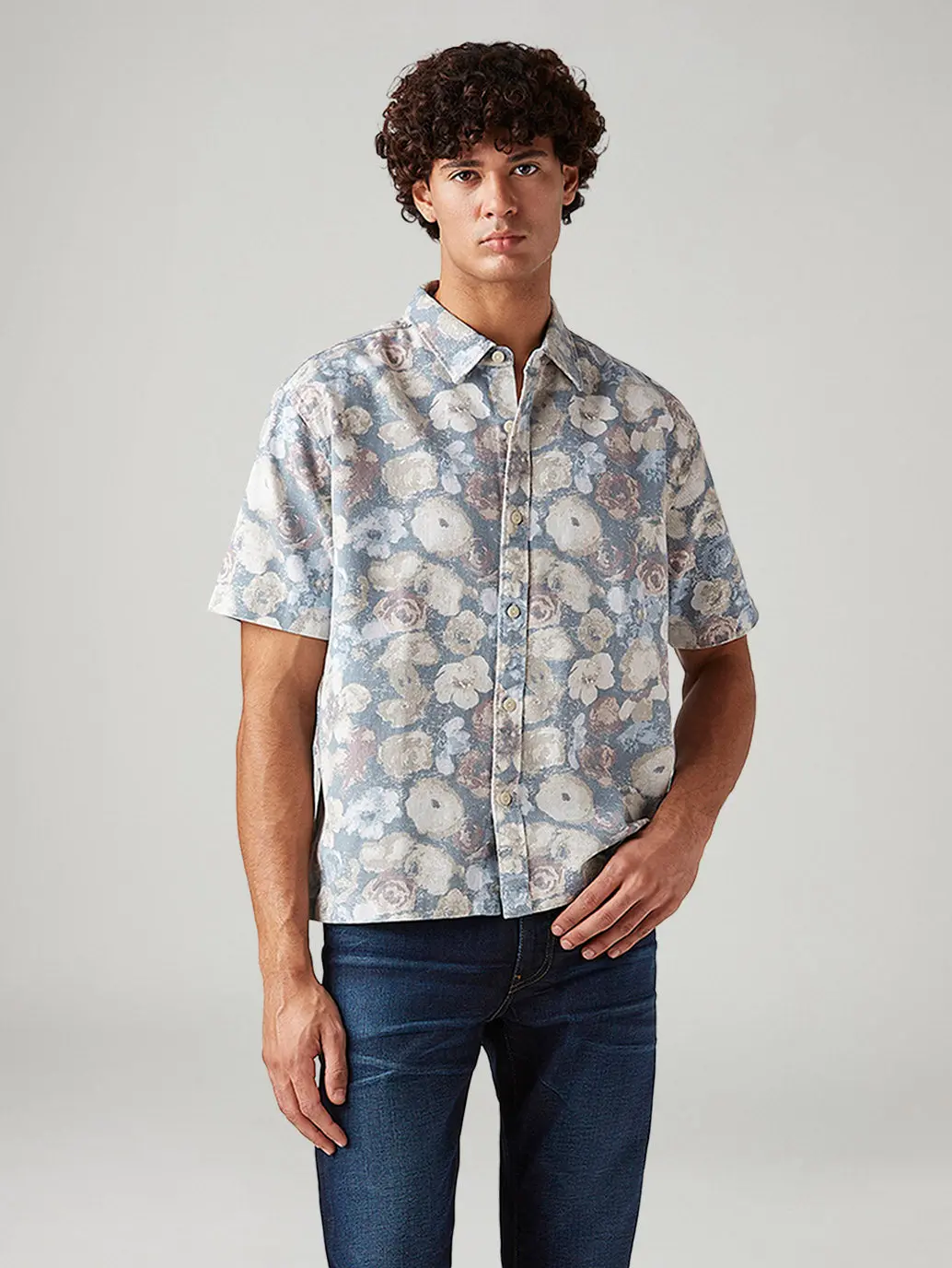Men's Floral Relaxed Fit Shirt 1
