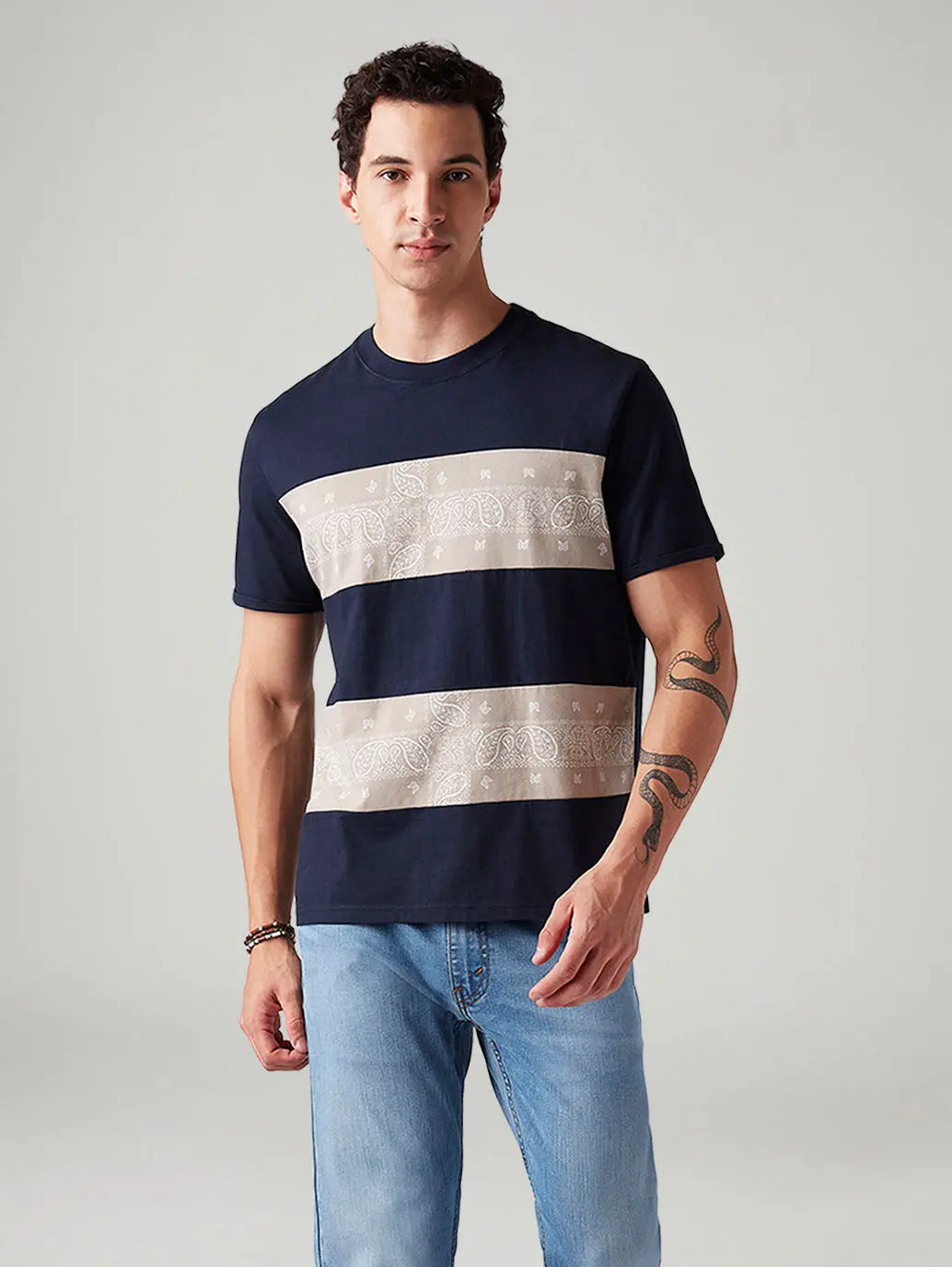 Men's Striped Loose Fit T-Shirt 1