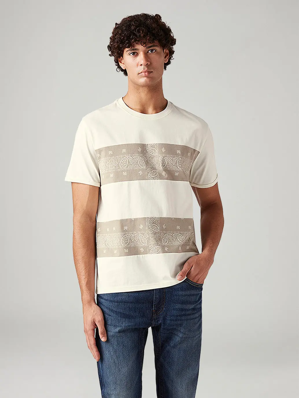 Men's Striped Loose Fit T-Shirt 2