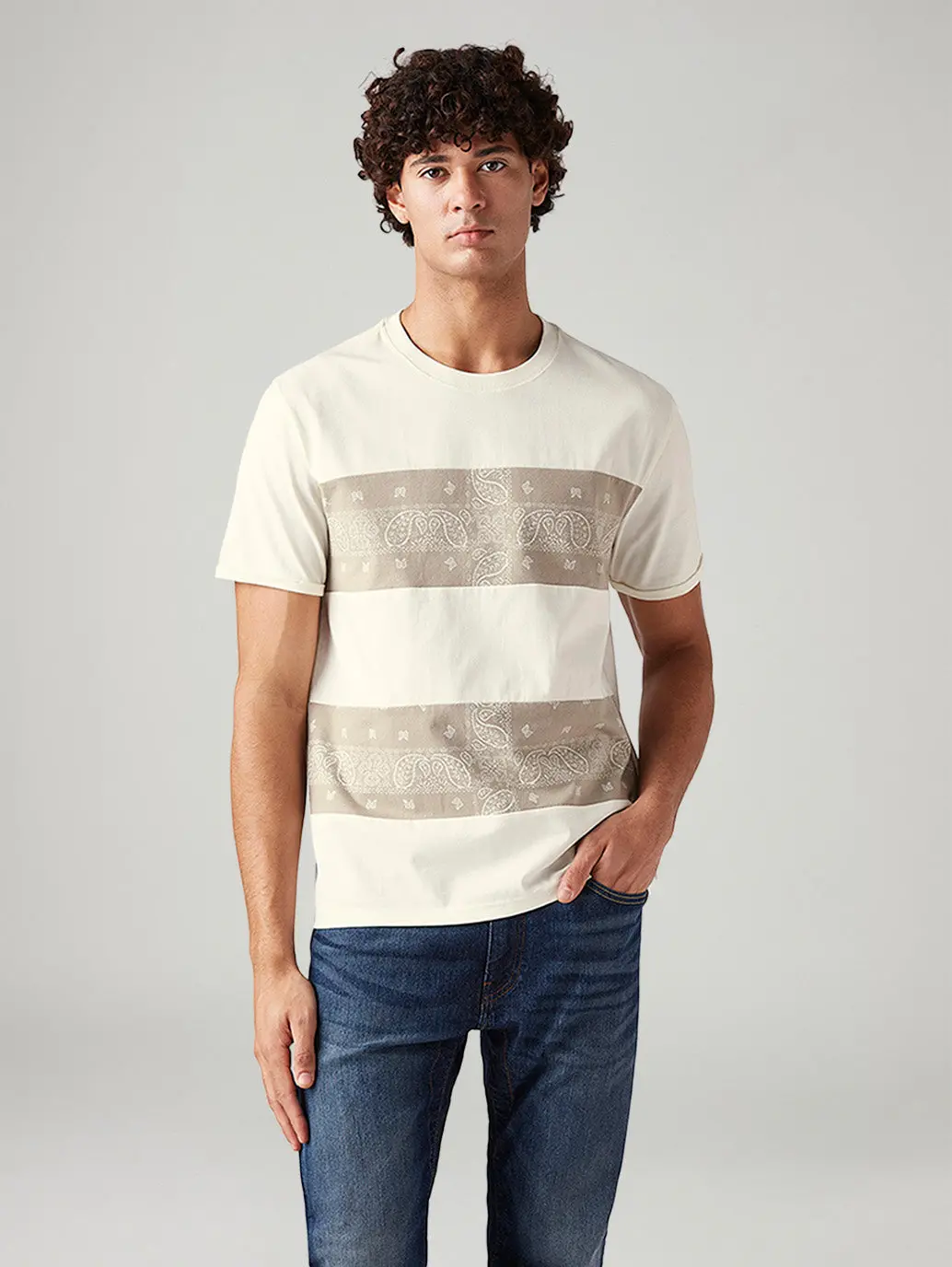 Men's Striped Loose Fit T-Shirt 1