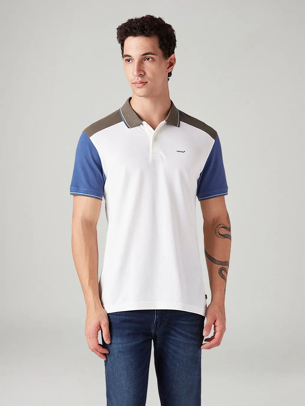 Men's Colorblock Slim Fit Polo T-Shirt 1