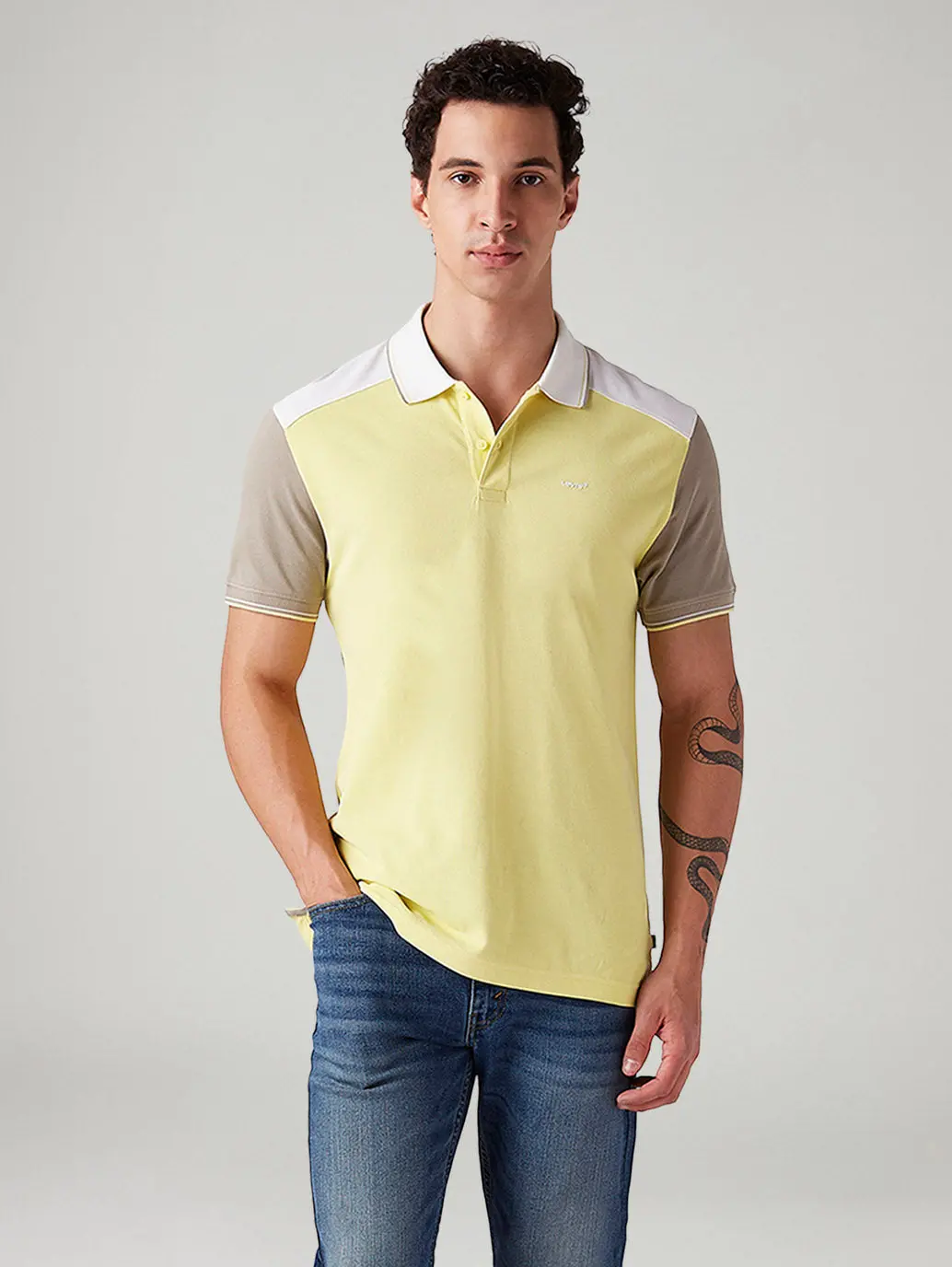 Men's Colorblock Slim Fit Polo T-Shirt 1