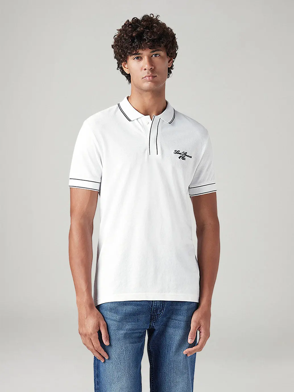 Men's Graphic Print White Slim Fit T-Shirt 2