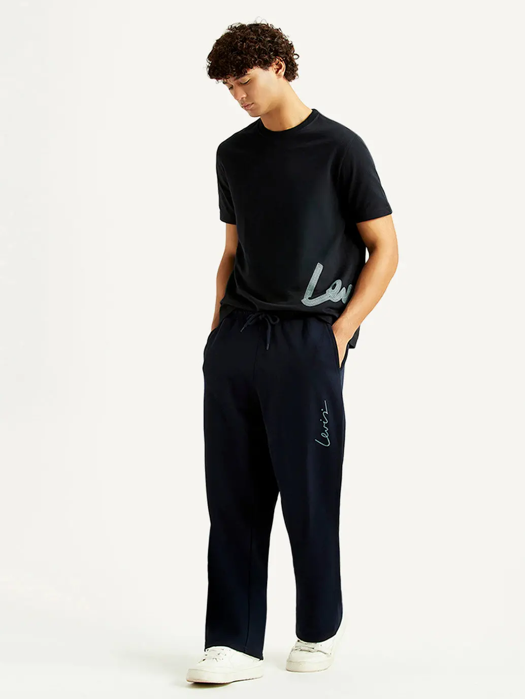Men's Navy Regular Fit Joggers 1