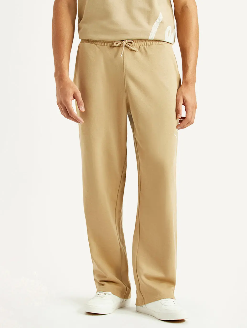 Men's Beige Regular Fit Joggers 2
