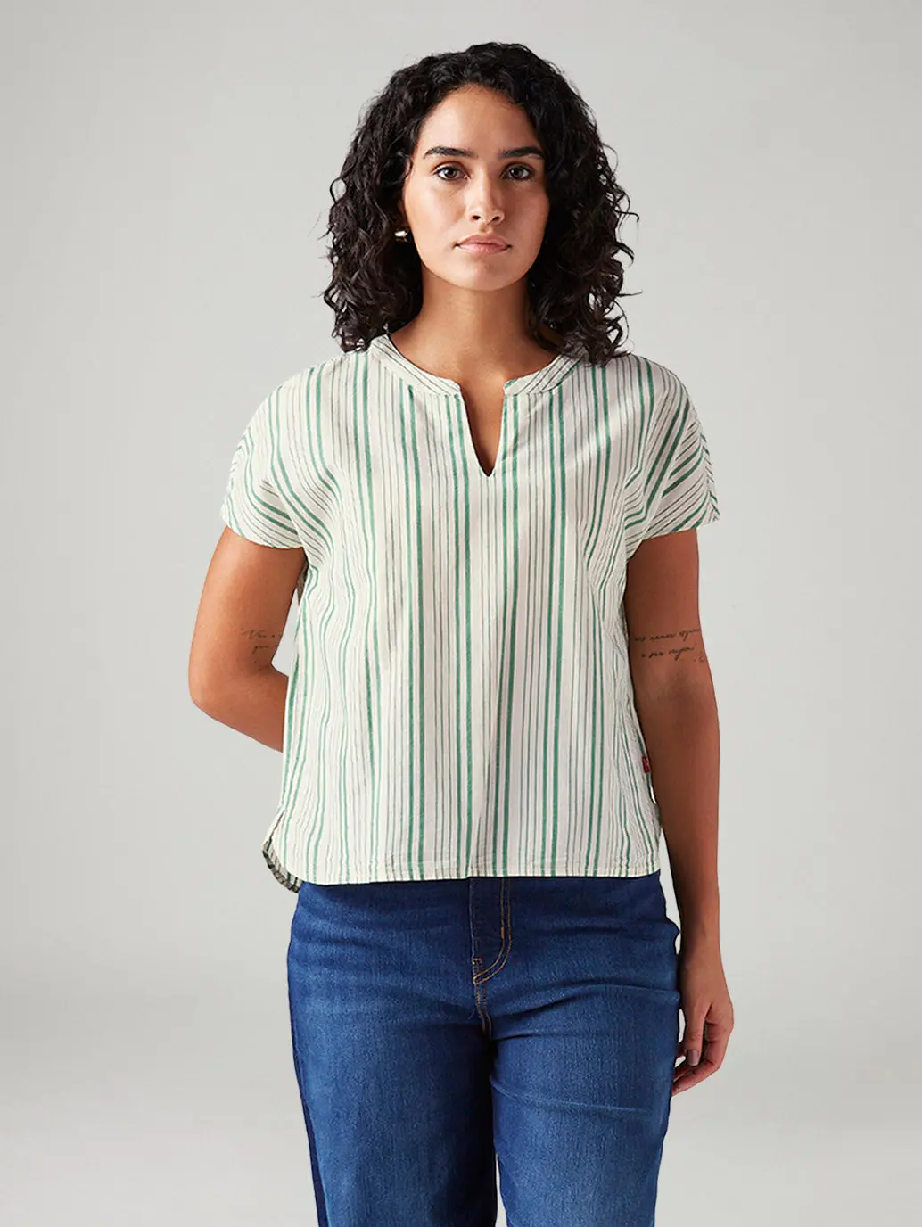 Women's Striped Relaxed Fit Top 2