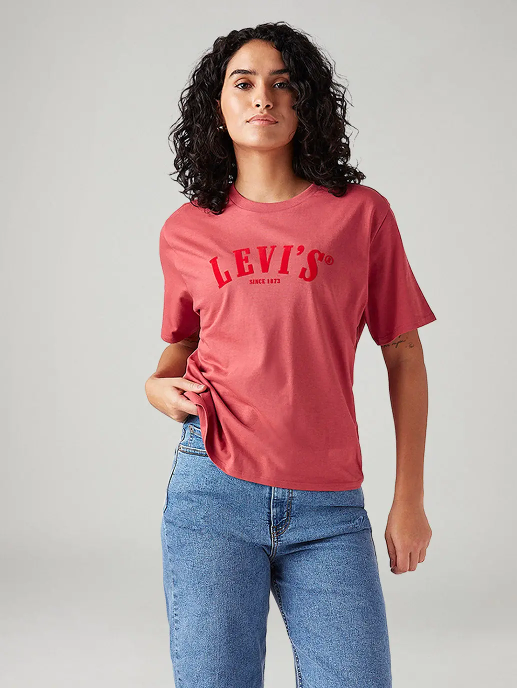 Women's Logo Printed Relaxed Fit T-Shirt 1