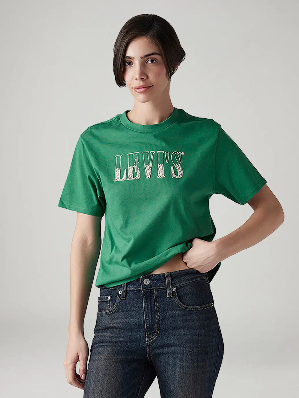 Women's Logo Printed Relaxed Fit T-Shirt 1