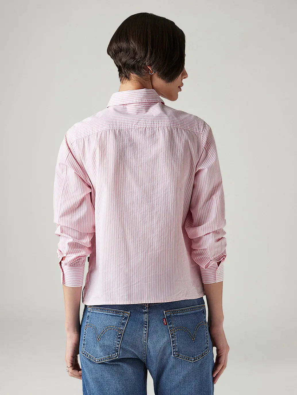 Women's Striped Regular Fit Embroidered Shirt 2
