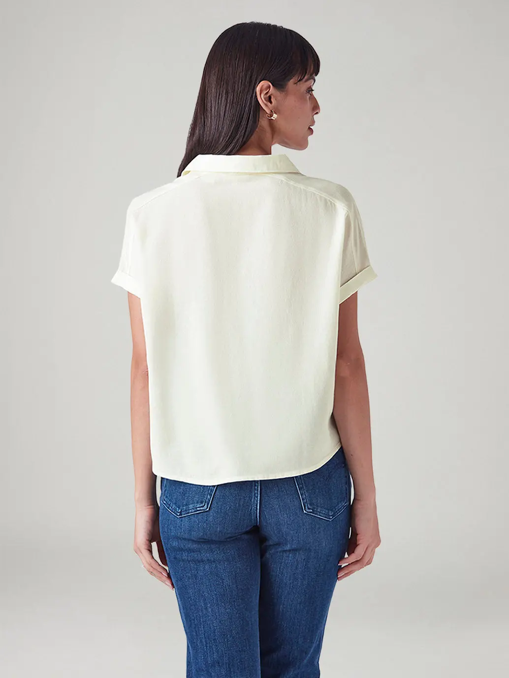 Women's Solid Relaxed Fit Linen Top 3