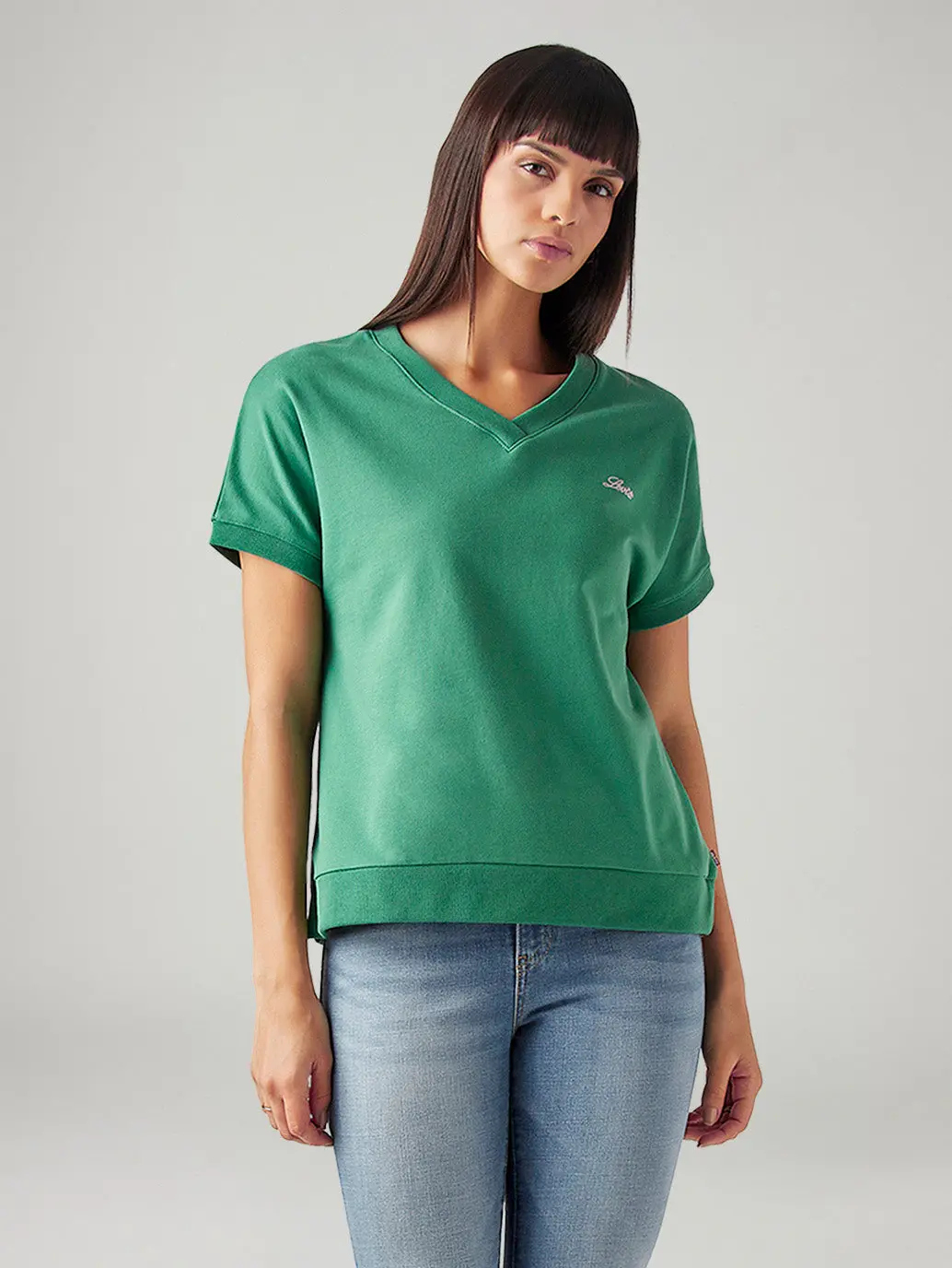 Women's Solid Relaxed Fit T-Shirt 1