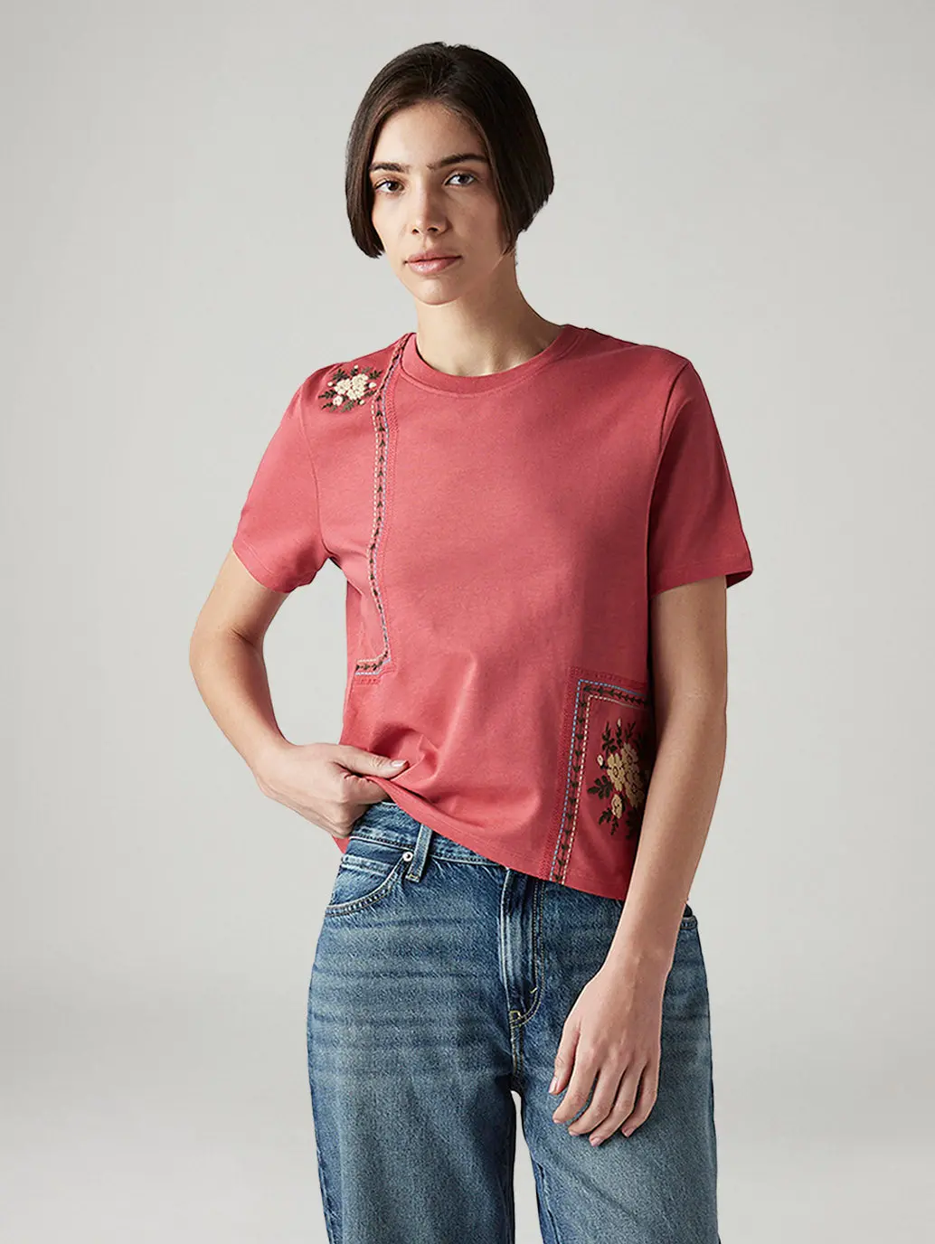 Women's Embroidered Regular Fit Top 1