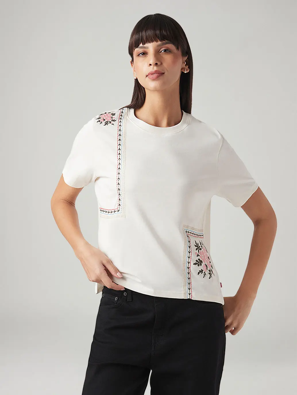 Women's Embroidered Regular Fit Top 1