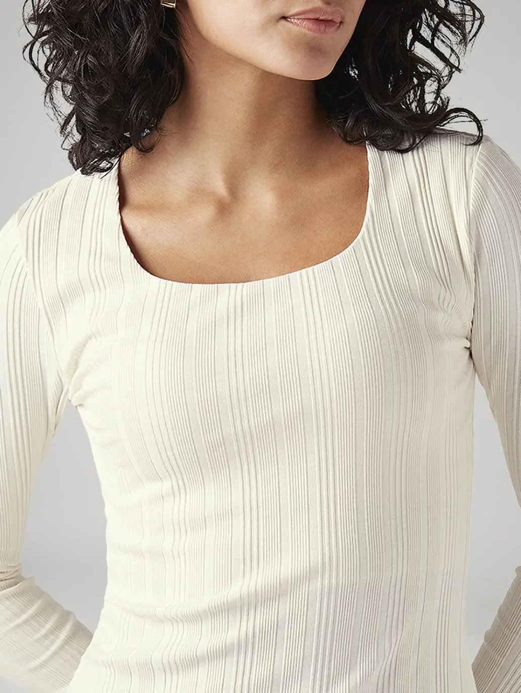 Women's Textured Slim Fit Ribbed Top 4