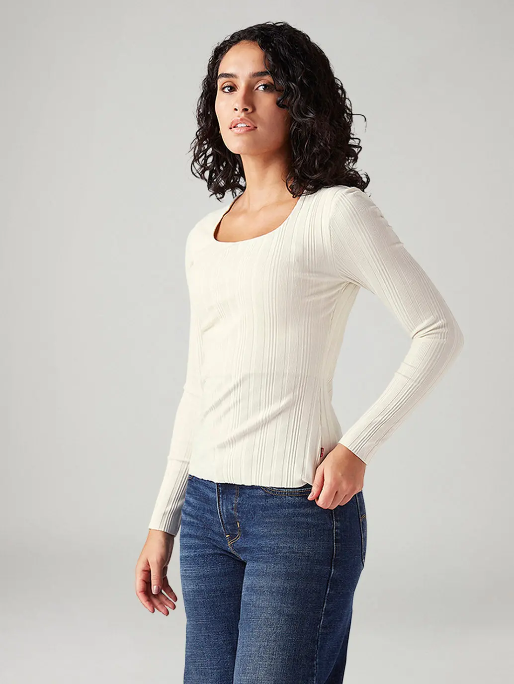 Women's Textured Slim Fit Ribbed Top 5