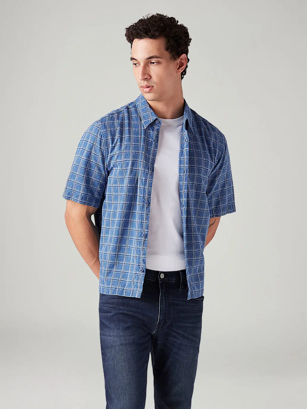 Men's Checkered Boxy Fit Shirt 1