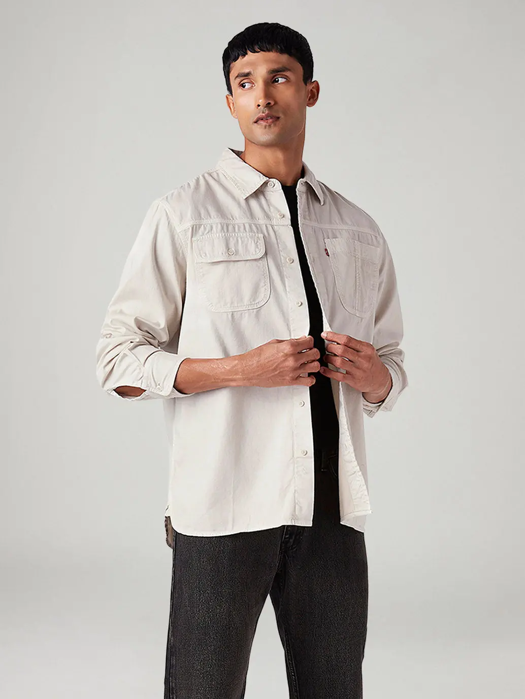 Men's Solid Relaxed Fit Shirt 1