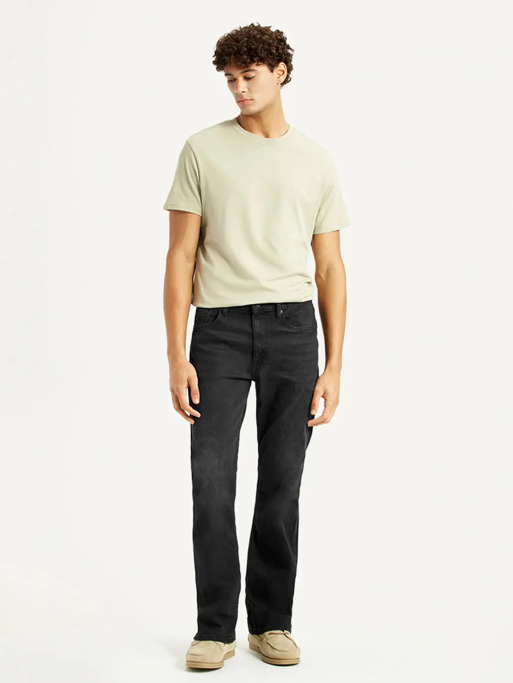 Men's 527 Black Slim Bootcut Fit Mid Rise Jeans 2