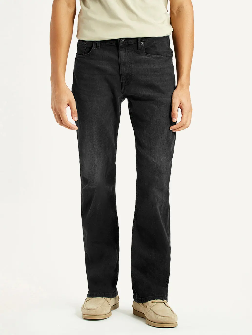 Men's 527 Black Slim Bootcut Fit Mid Rise Jeans 3
