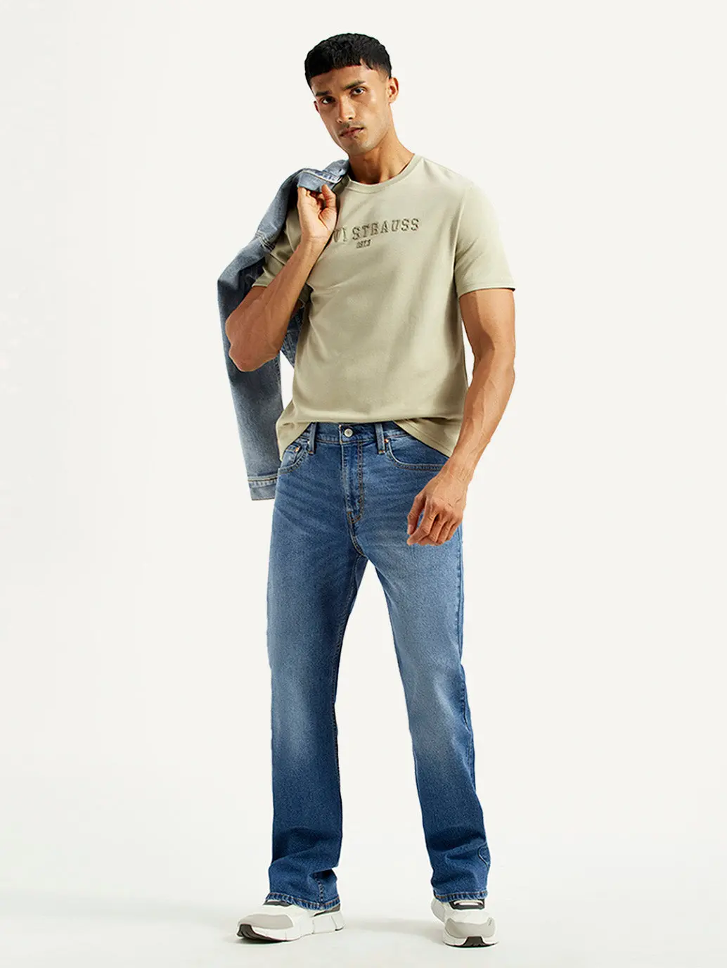 Men's 527 Indigo Slim Bootcut Fit Mid Rise Jeans 1