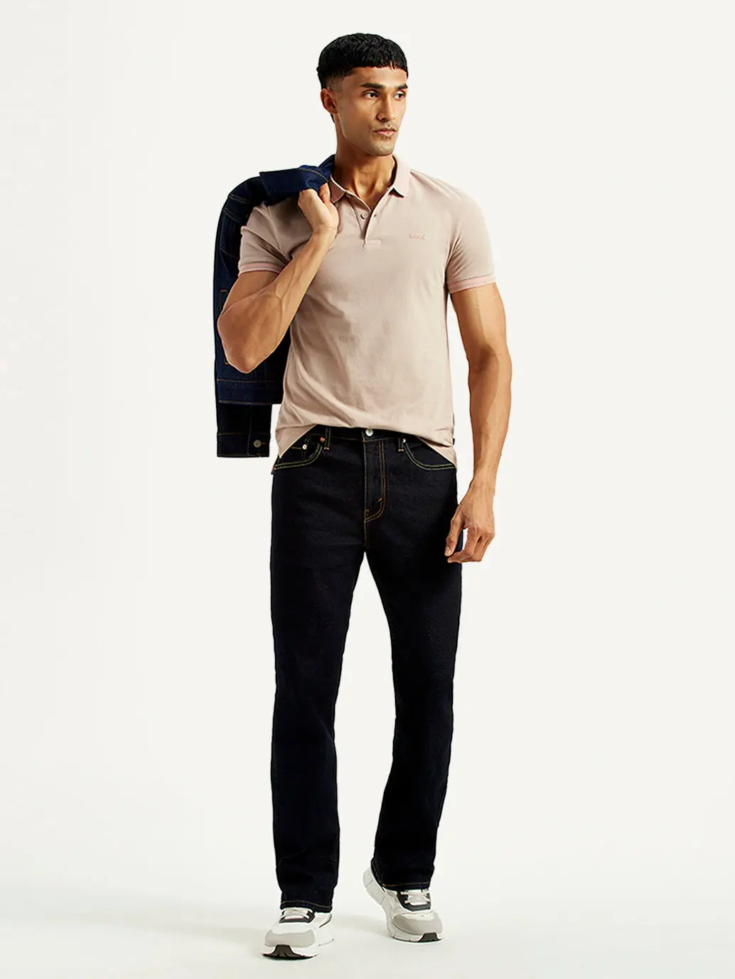 Men's 527 Navy Slim Bootcut Fit Mid Rise Jeans 1