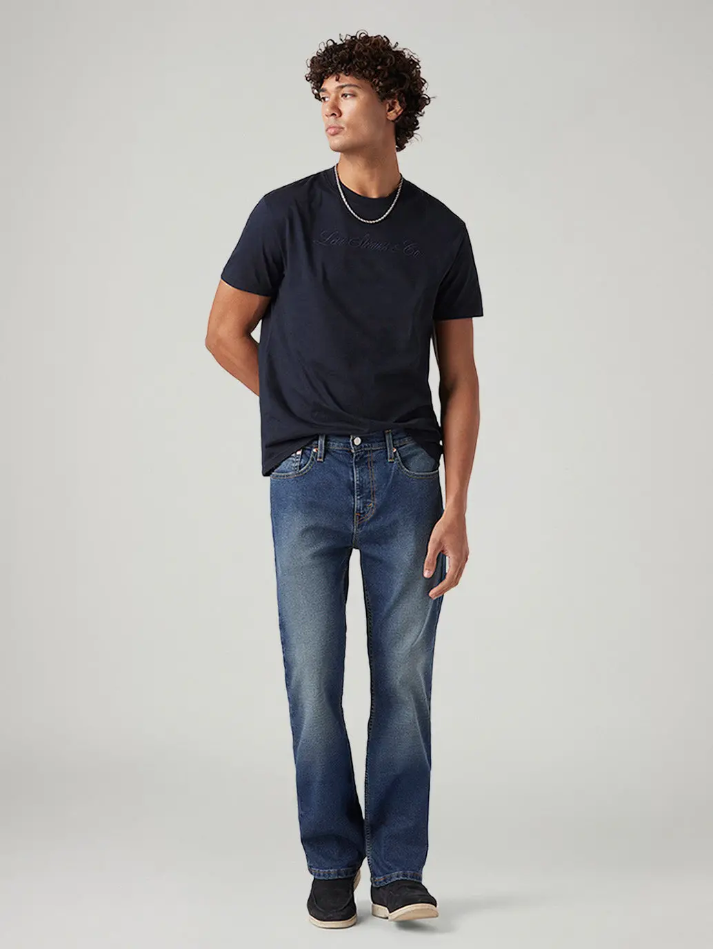 Men's 527 Blue Bootcut Fit Mid Rise Jeans 1