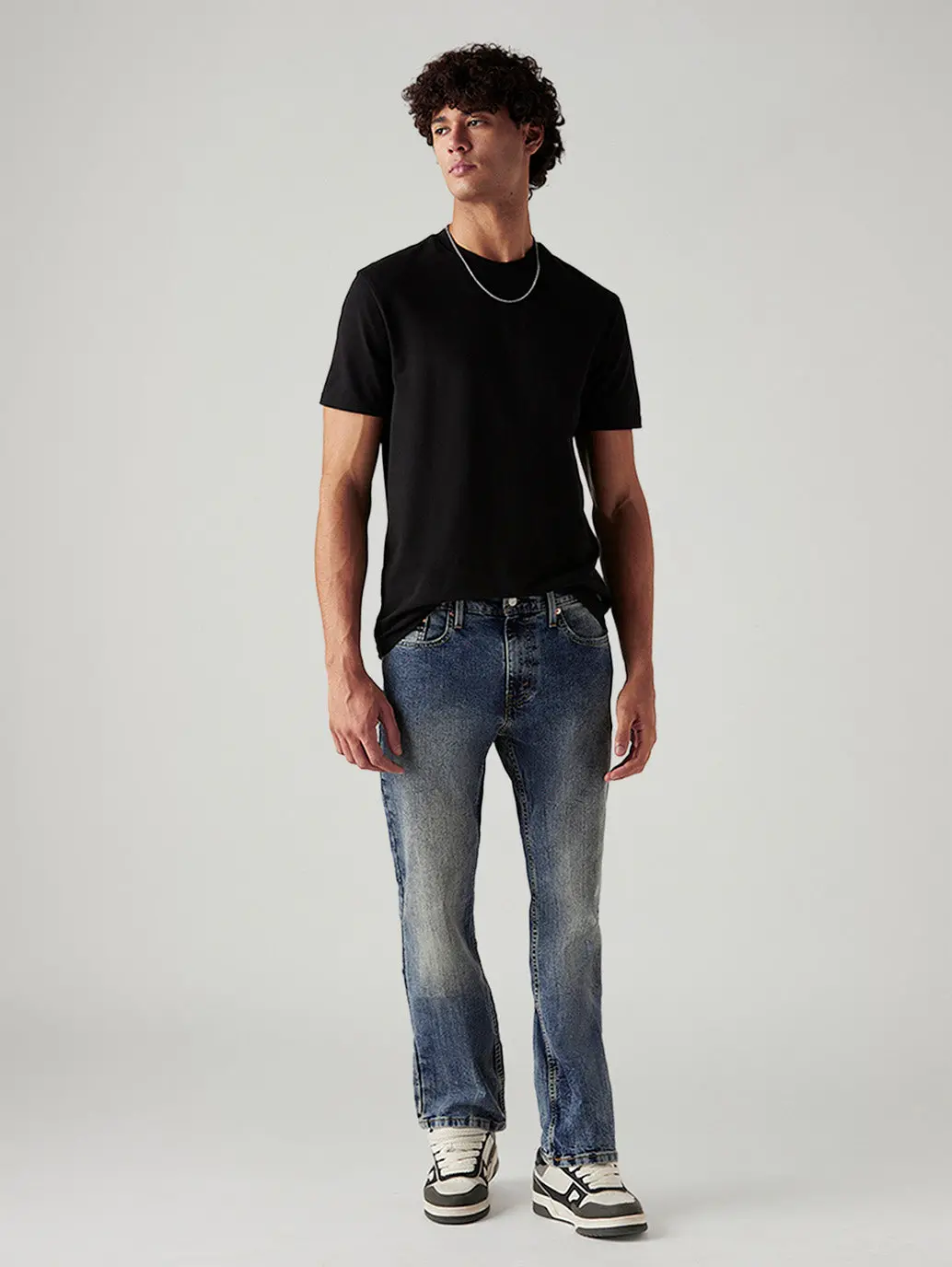 Men's Tinted 527 Med Indigo Bootcut Mid Rise Jeans 1