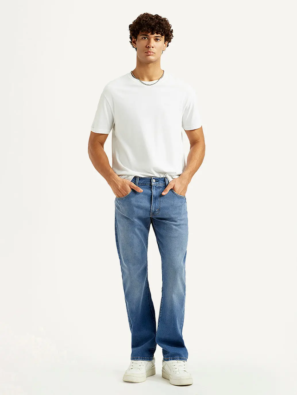 Men's 517 Med Indigo Bootcut Fit Mid Rise Jeans 1