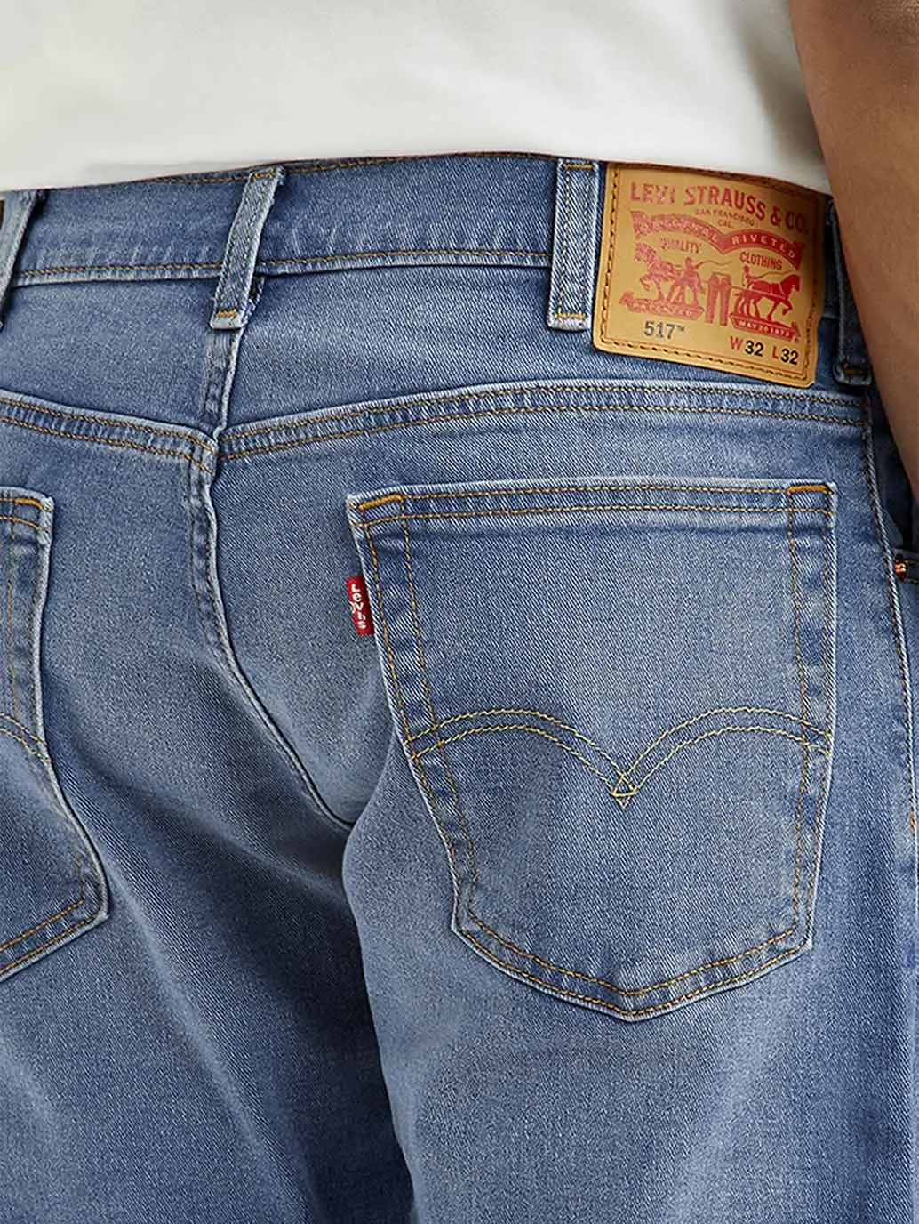 Men's 517 Med Indigo Bootcut Fit Mid Rise Jeans 6