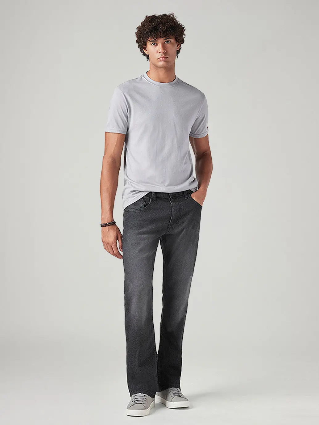 Men's 517 Charcoal Grey Bootcut Fit Mid Rise Jeans 1