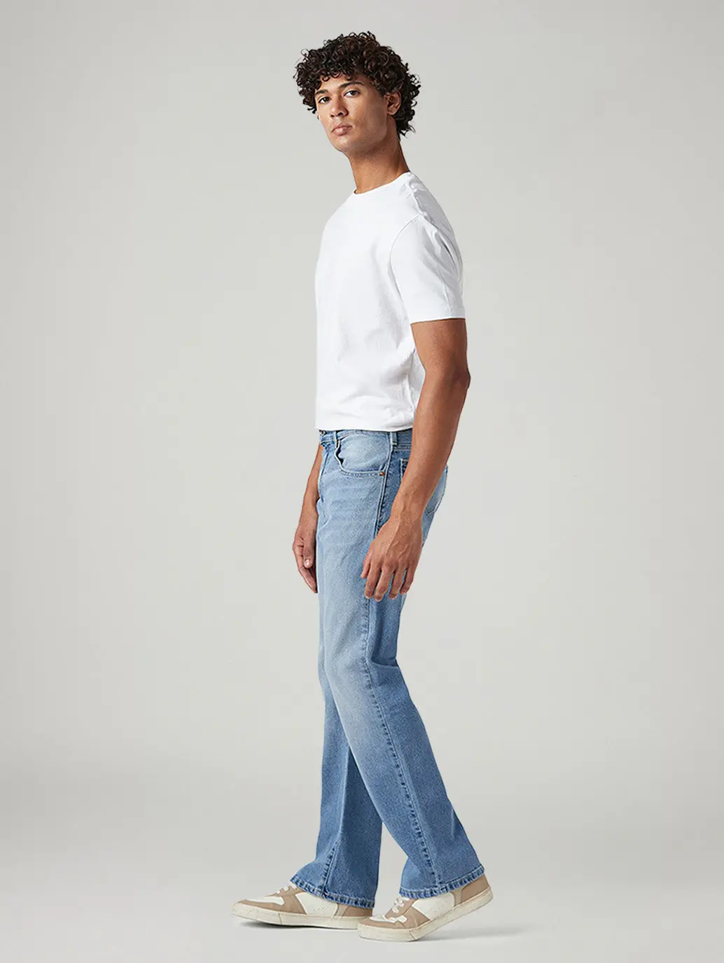 Men's 517 Light Blue Bootcut Fit Mid Rise Jeans 5