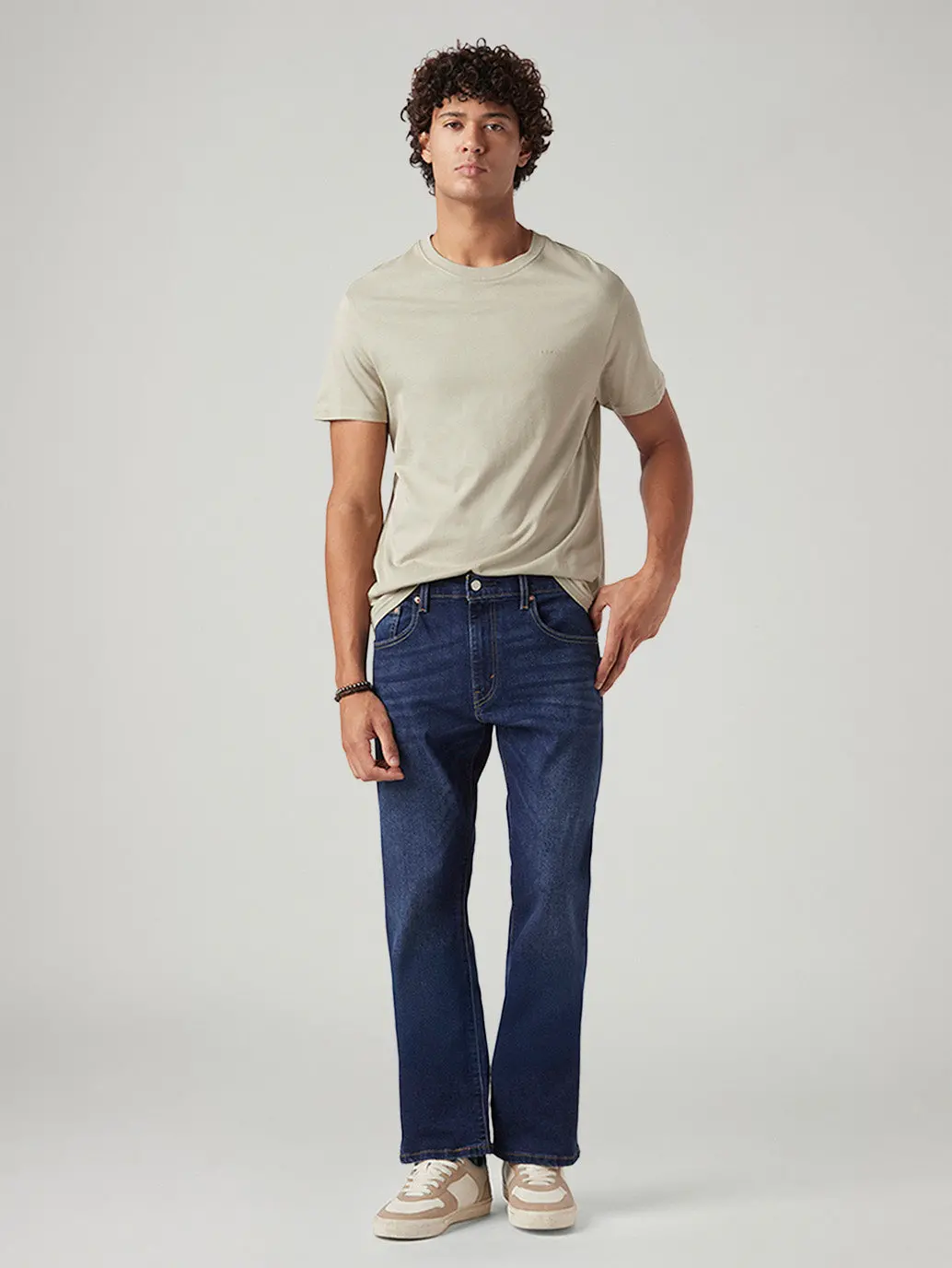 Men's 517 Dark Blue Bootcut Fit Mid Rise Jeans 1