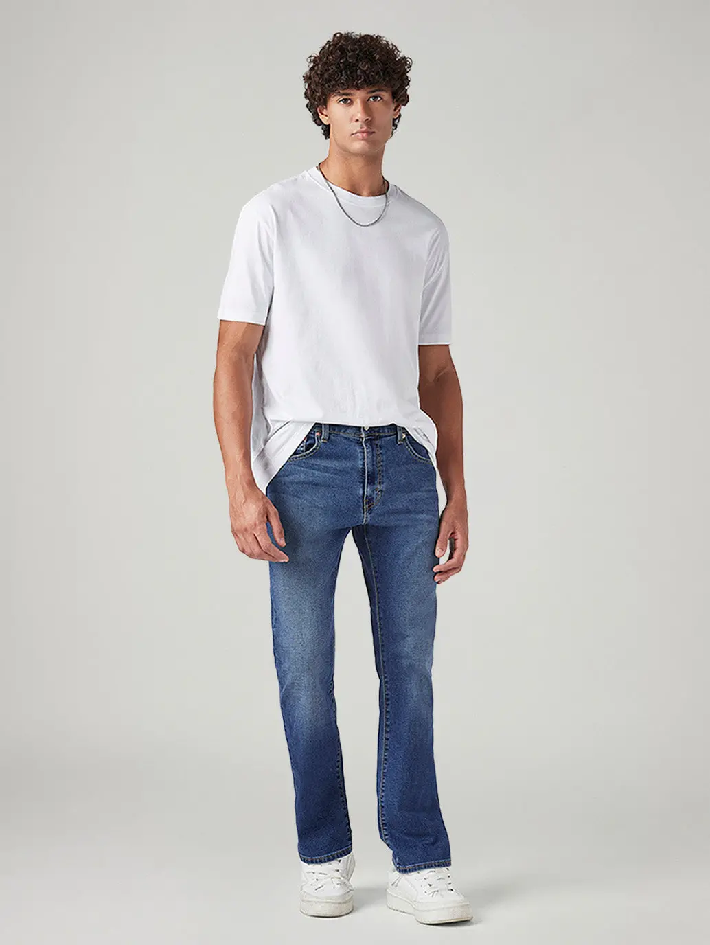 Men's 517 Blue Bootcut Fit Mid Rise Jeans 1